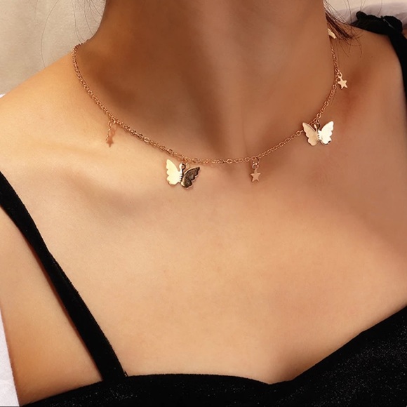 Jewelry - Star Butterfly Charm Necklace Choker Gold silver